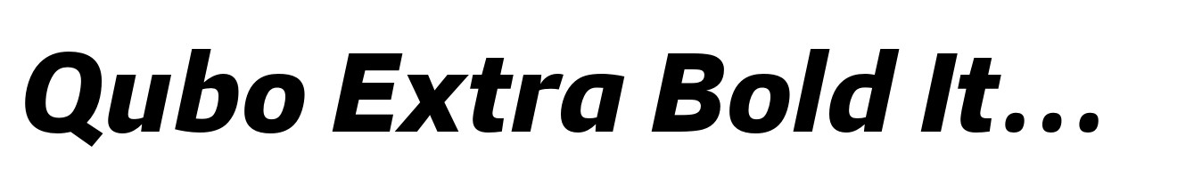 Qubo Extra Bold Italic